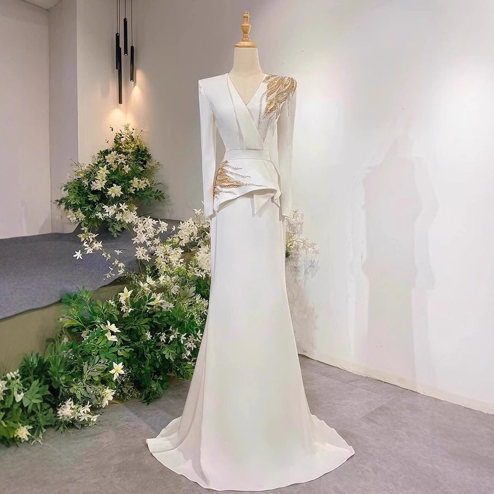 高端主持人晚礼服轻奢气质宴会合唱演出服钢琴演奏美声艺考连衣裙