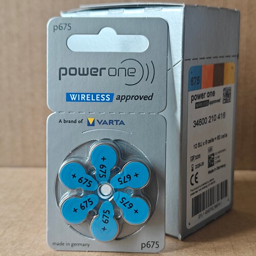 powerone助听器电池p675