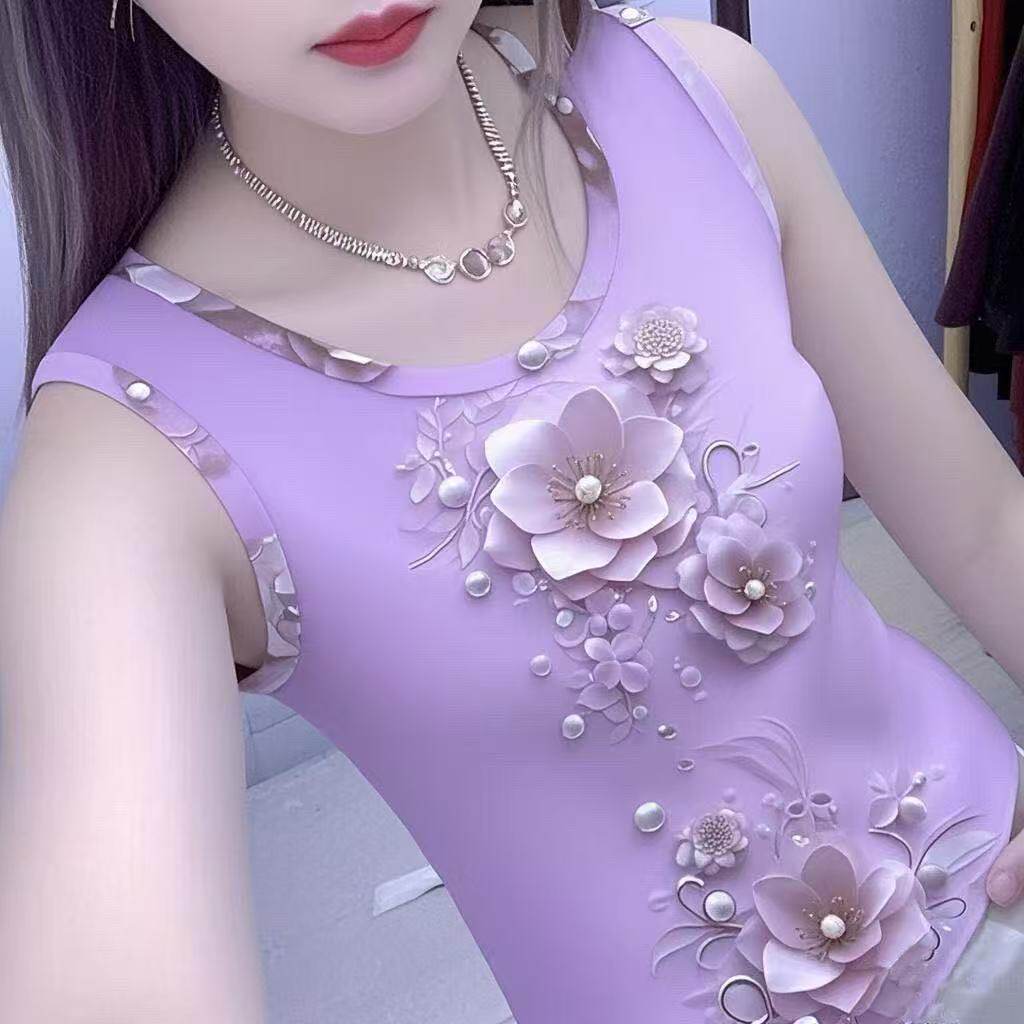清仓捡漏~专柜撤回剪标女短袖2025新款夏季遮肚无袖背心女上衣潮