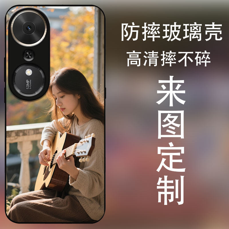 适用荣耀畅玩70plus手机壳定制照片保护套女高清全包防摔磨砂保