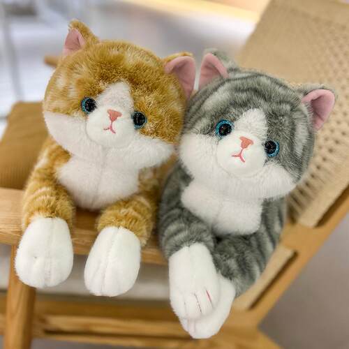 仿真赛特嘟嘟趴姿小猫咪毛绒玩具