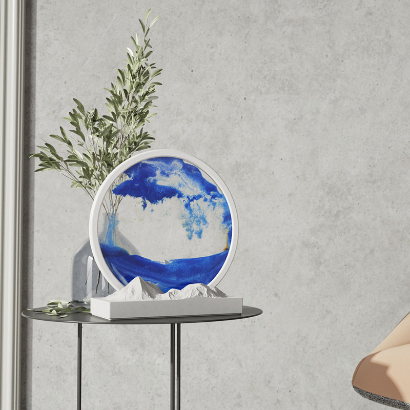 另一边水泥流沙画办公室桌面沙漏3d摆件客厅装饰品解压毕业礼物