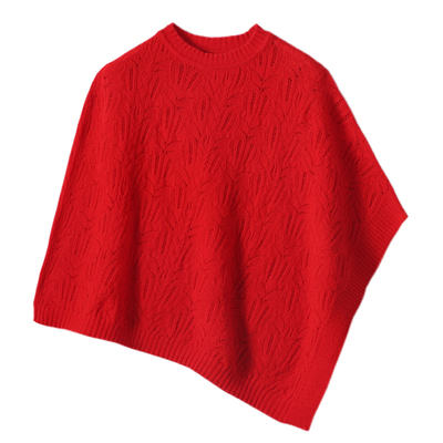 纯羊毛针织披肩女秋冬外搭圆