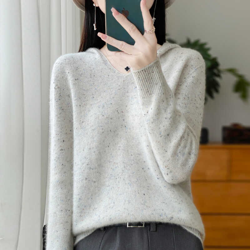 打底女士100纯羊毛一线成衣V领