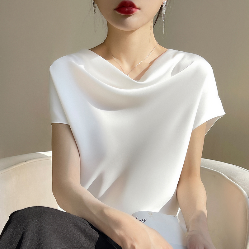 真丝荡领桑蚕丝吊带背心