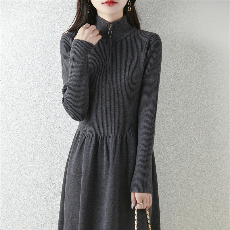 法式高级感针织连衣裙女气质
