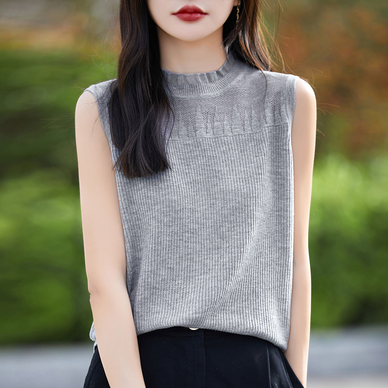 针织羊毛单件宽松型精纺常规款