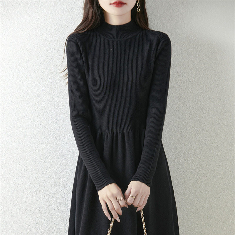 法式设计感配大衣针织连