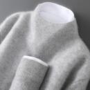 半高领套头针织毛衣休闲宽松打底羊绒衫 男士 100%纯羊毛衫 秋冬新款