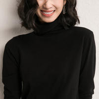 【 Off-season Clearance Sale at 29 yuan 】 Autumn and winter high-neck cashmere sweater, women's pile neck cashmere sweater, slimming base knitted sweater thumbnail 3