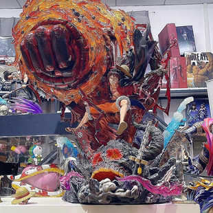 海贼王业火路飞送灯光带特效60高度模玩摆件手办现货