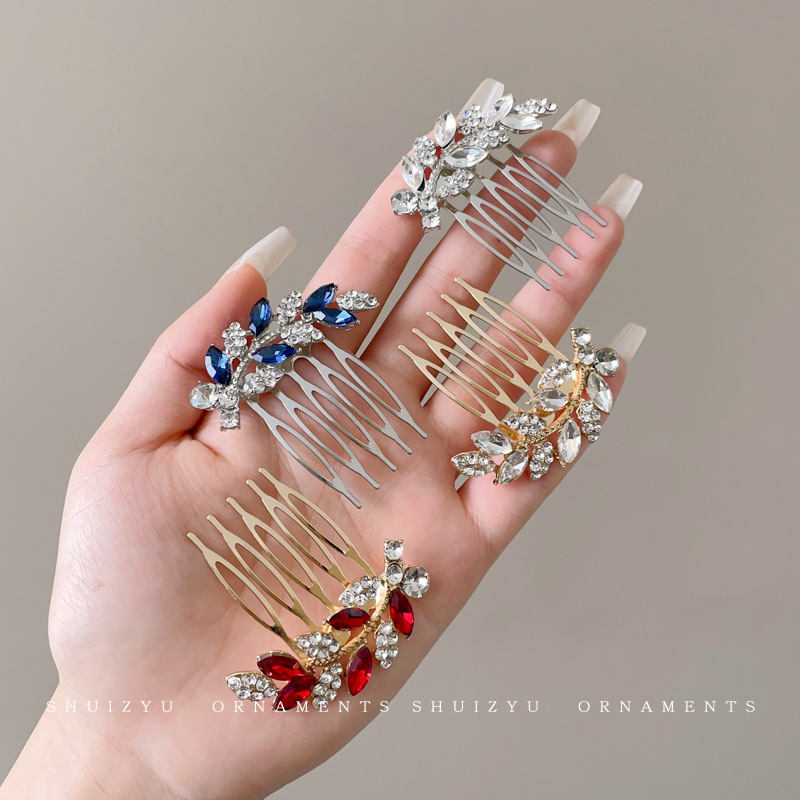 小号倒插水钻叶子日韩