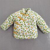 宝宝手工棉花棉袄偏襟复古风儿童婴幼男女宝宝中式 风盘扣小袄冬厚