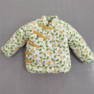 宝宝手工棉花棉袄偏襟复古风儿童婴幼男女宝宝中式 风盘扣小袄冬厚