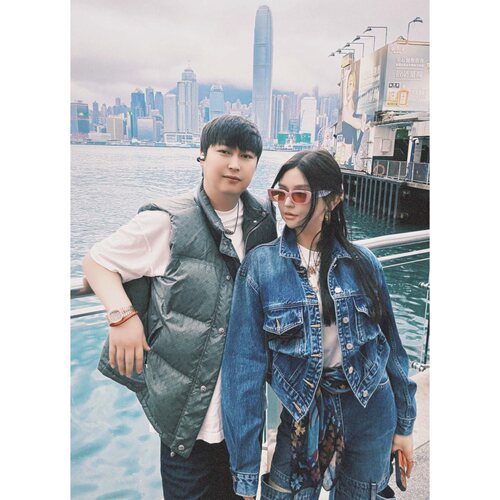 姗蔓大姗姗家加肥加大码女装新品港味复古牛仔外套独特牛仔裤1902