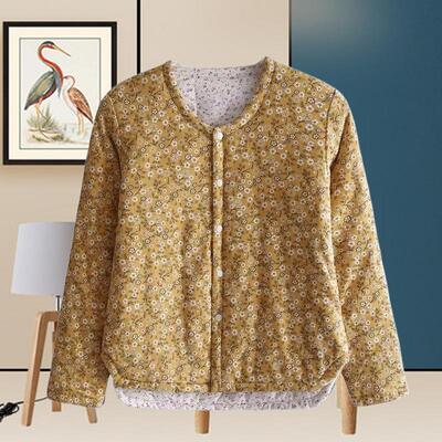 棉袄新中式女装居家外套防寒碎花