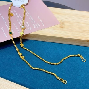 古法金手工串珠链条原创锦鲤锁配绳八宝罗盘挂绳佛牌配链女百搭款