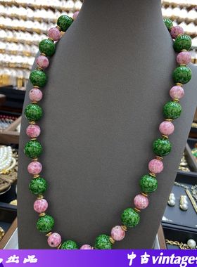 无中古vintage宫廷风老料子项链