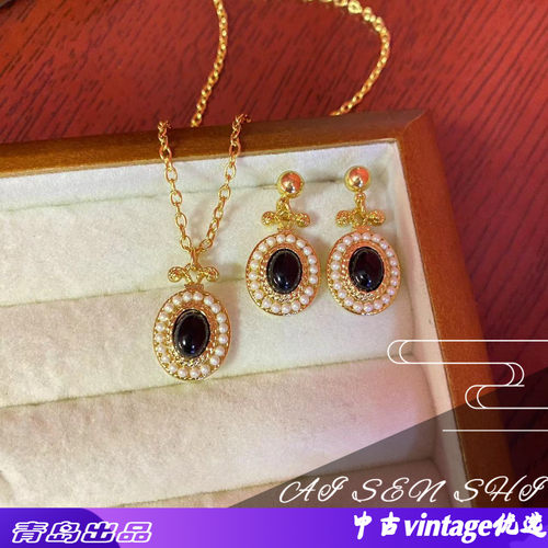 耳钉项链欧美复古中古vintage旧