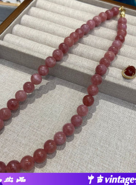 925银「期待夏天」草莓晶项链