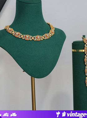 sumo混合宝石镶嵌真美饰品v项链