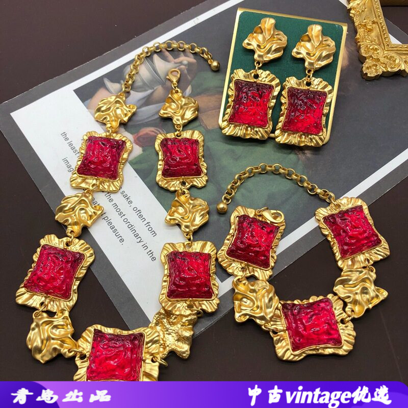 中古西洋熔岩效果不规则红色果冻