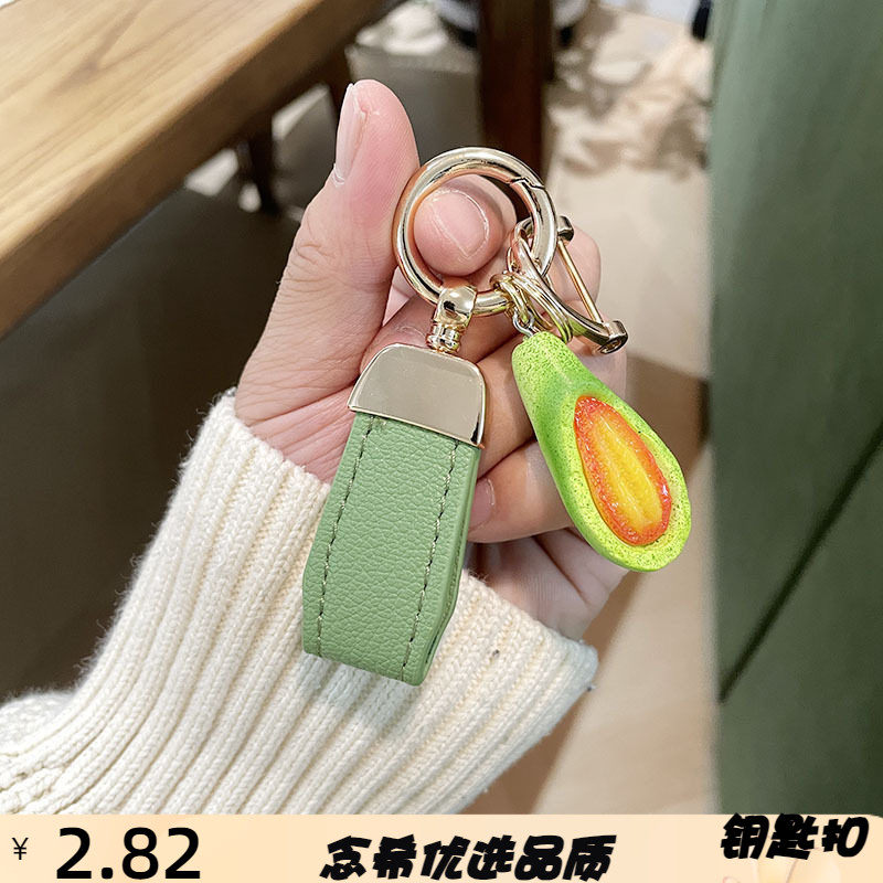 创意仿真水果食物羊角蜜指甲刀耳勺钥匙扣书包挂件吊饰饰品个性