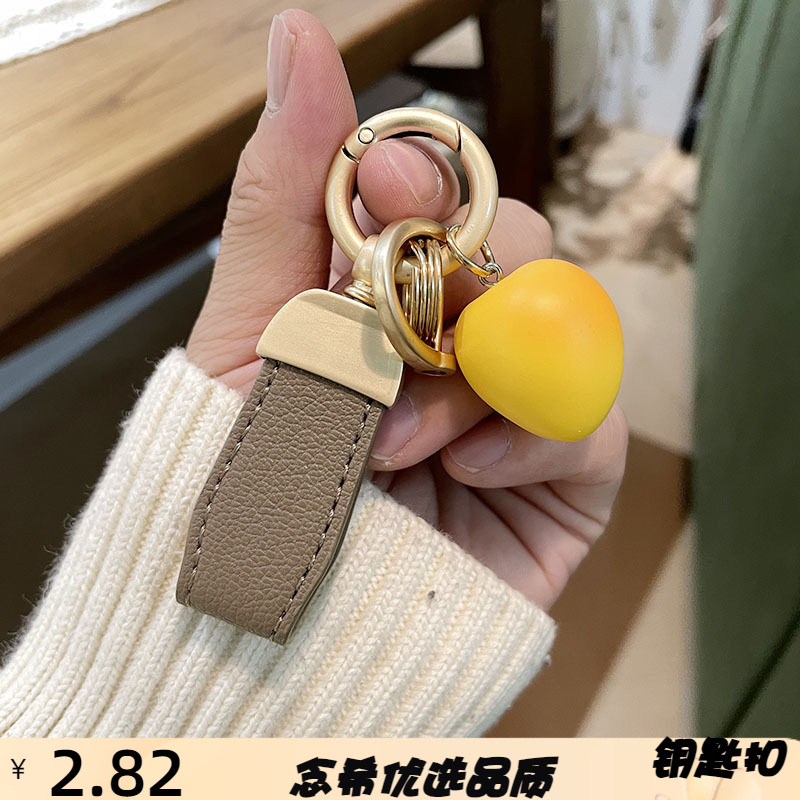 仿真黄金奈李子水果卡通树脂钥匙
