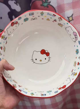 哈喽红色猫玩具猫玩具陶瓷碗陶瓷盘