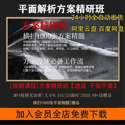 纵横解析方案精研班速成千张平面横扫1000张哦平面精髓视频教程