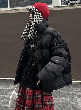 DMCREW 侧边排扣棉服立领棉衣加厚保暖男女原创潮牌23FW秋冬新款