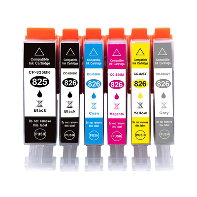 适用佳能825 826墨盒黑色IX6580 IP4880 IP4980彩色喷墨打印机MG5180 MG5280 MG5380 MX888 898一体机墨水匣