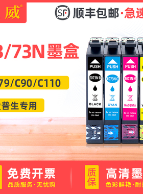 适用爱普生73 73N墨盒C79 C90 C110 CX3900 CX5500 CX8300 T20 T22E TX100 TX110 T40W TX300F TX600FW墨水盒