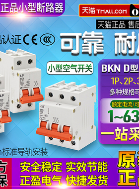 正品LG旗下LS小型断路器BKN 1P 2P 3P D 10 16 20 25 40 50 63 A