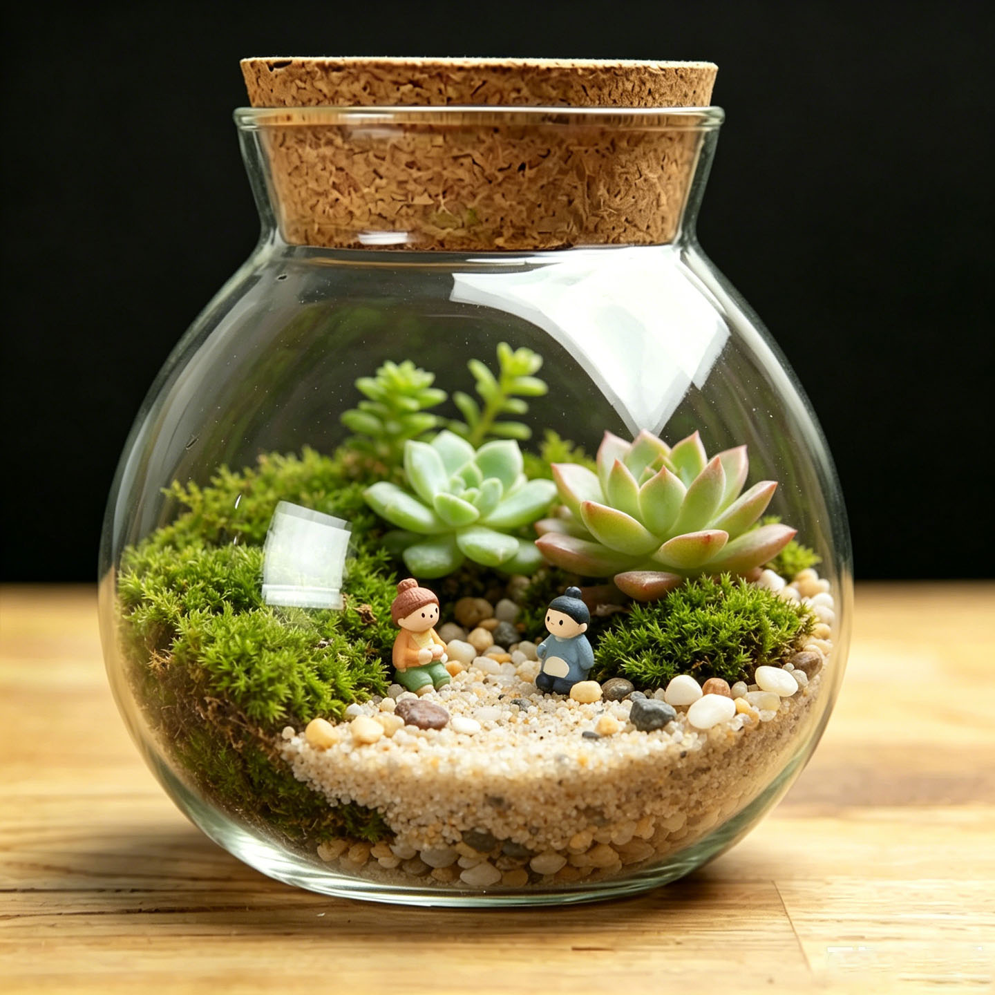 软木塞密封玻璃生态瓶 苔藓狼尾蕨微景观 DIY 摆件多肉造景空瓶子图片