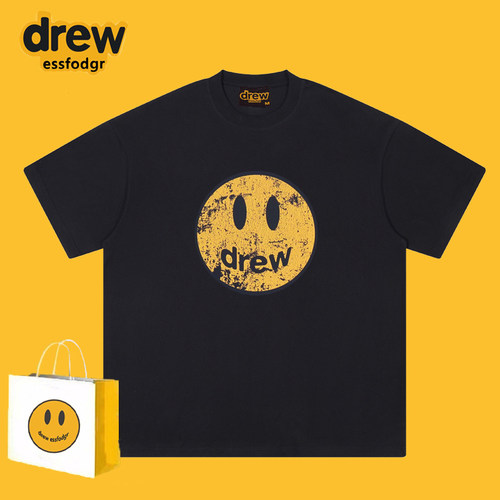 DREWESSFODGR笑脸破坏做旧短袖