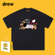 t恤男女休闲宽松情侣半袖 Drew美式 潮牌腊肠狗KT猫趣味卡通短袖 tee