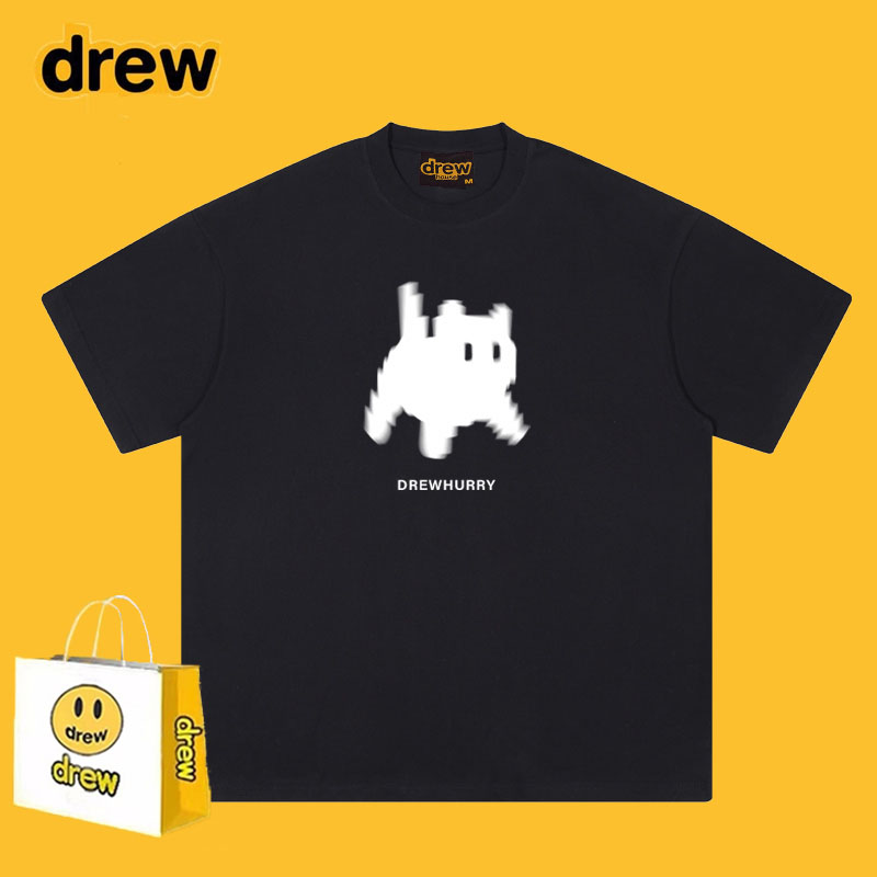 Drew美式潮牌幻影猫咪印花短袖