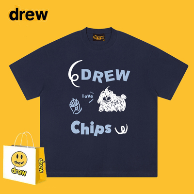 Drew趣味小狗字母印花短袖T恤