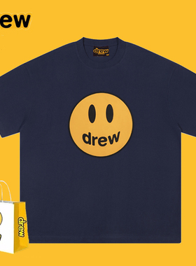 Drew笑脸高街美式潮牌宽松短袖T恤女夏季纯棉休闲FOG情侣半袖男