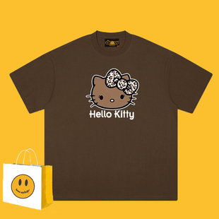 ESSFODG潮牌潮牌HelloKitty卡通短袖t恤男女夏季美式宽松休闲上衣
