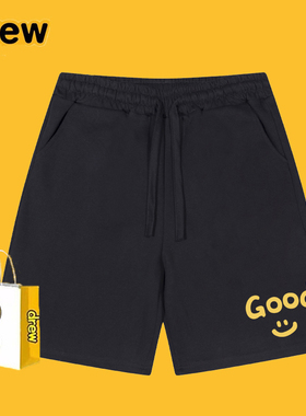Drew潮牌美式嘻哈GOOD字母短裤男士夏季宽松高街休闲五分裤运动裤