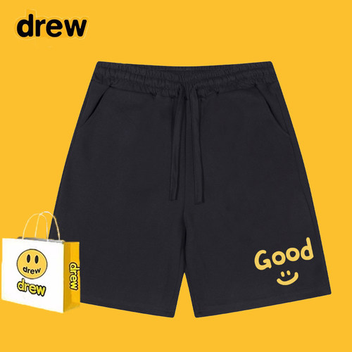 Drew潮牌美式嘻哈GOOD字母短裤男