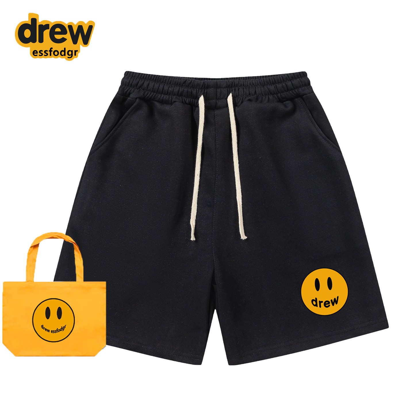 DREWESSFODGR笑脸运动宽松短裤图片