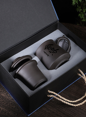 紫砂茶杯陶瓷大容量主人杯茶水分离办公杯泡茶杯水杯男家用马克杯