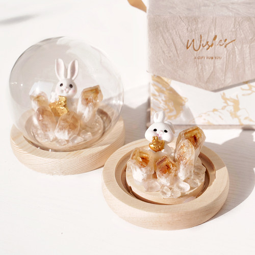 【水晶摆件】天然黄水晶龙年摆件