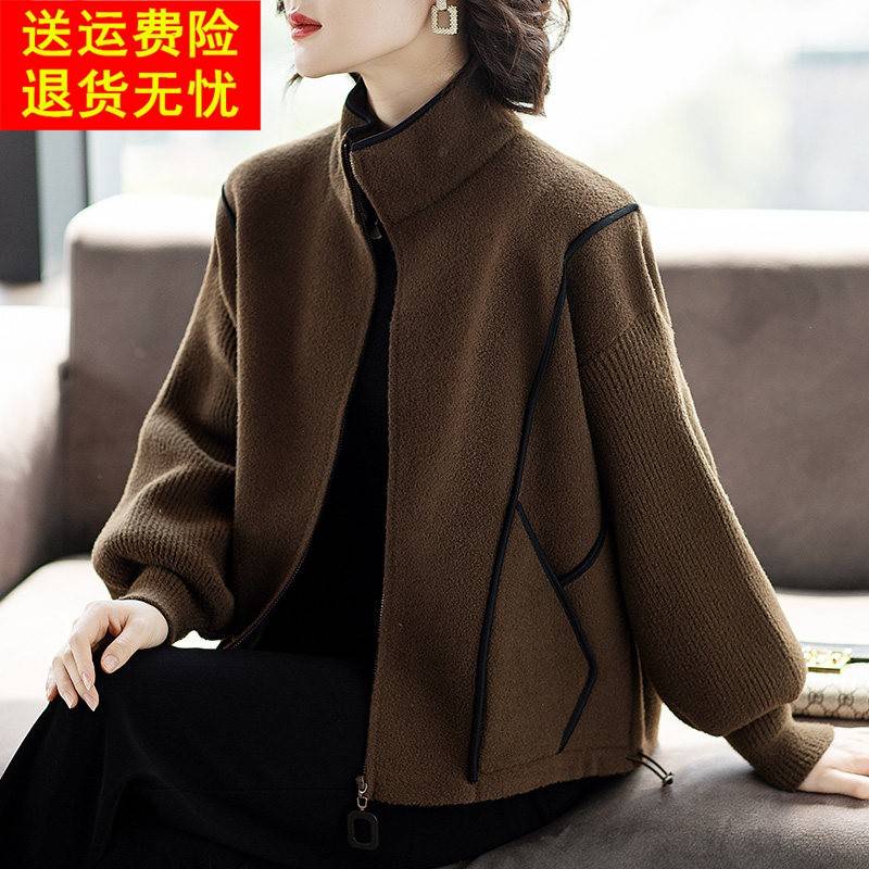 春装时尚50多岁外套中老年人女妈妈春秋洋派夹克衫2025新款上衣服