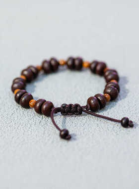 紫金钵盂手链金碗菩提子中式单圈