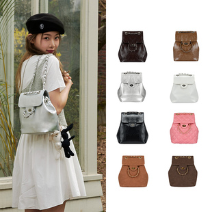 ANOETIC 23秋冬新款小香风双链条双肩包百搭高级感背包韩国代购