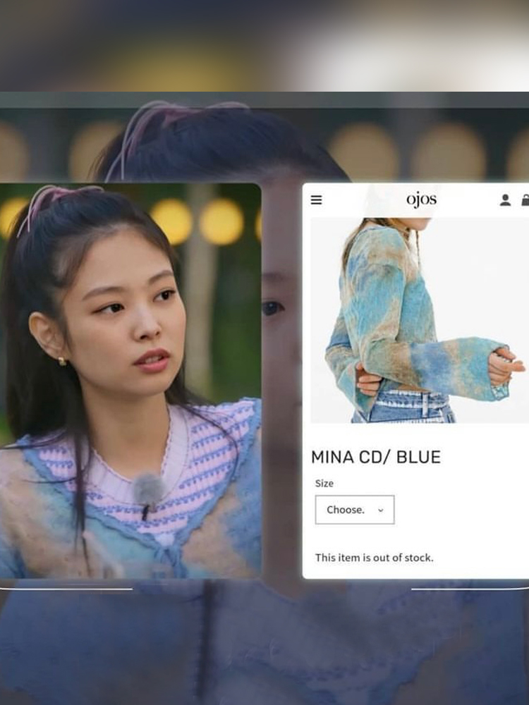 ojos超短针织开衫jennie同款